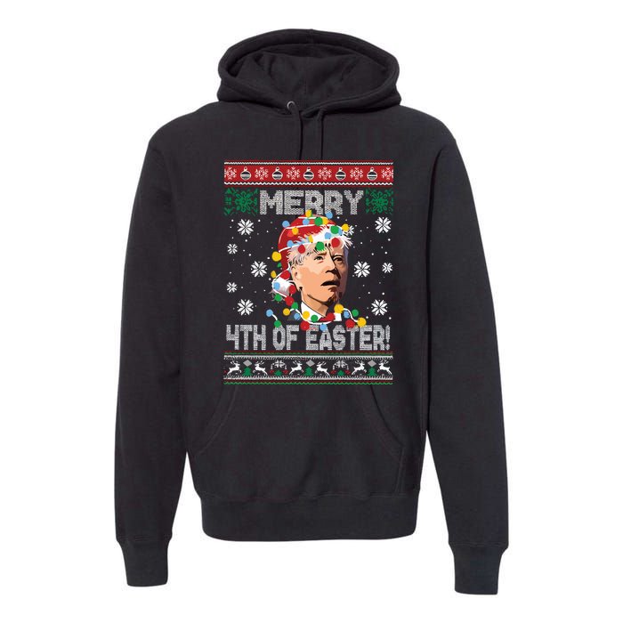 Joe Biden Easter Biden Ugly Christmas Premium Hoodie