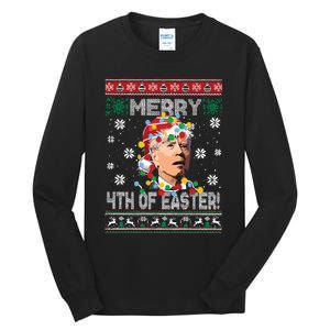 Joe Biden Easter Biden Ugly Christmas Tall Long Sleeve T-Shirt