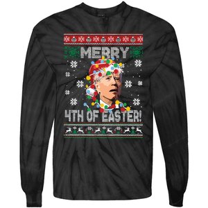 Joe Biden Easter Biden Ugly Christmas Tie-Dye Long Sleeve Shirt