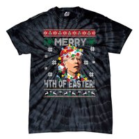 Joe Biden Easter Biden Ugly Christmas Tie-Dye T-Shirt