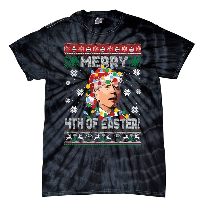 Joe Biden Easter Biden Ugly Christmas Tie-Dye T-Shirt