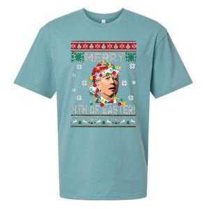 Joe Biden Easter Biden Ugly Christmas Sueded Cloud Jersey T-Shirt