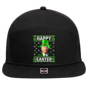 Joe Biden Easter Confused St Patricks Day Funny Biden 7 Panel Mesh Trucker Snapback Hat