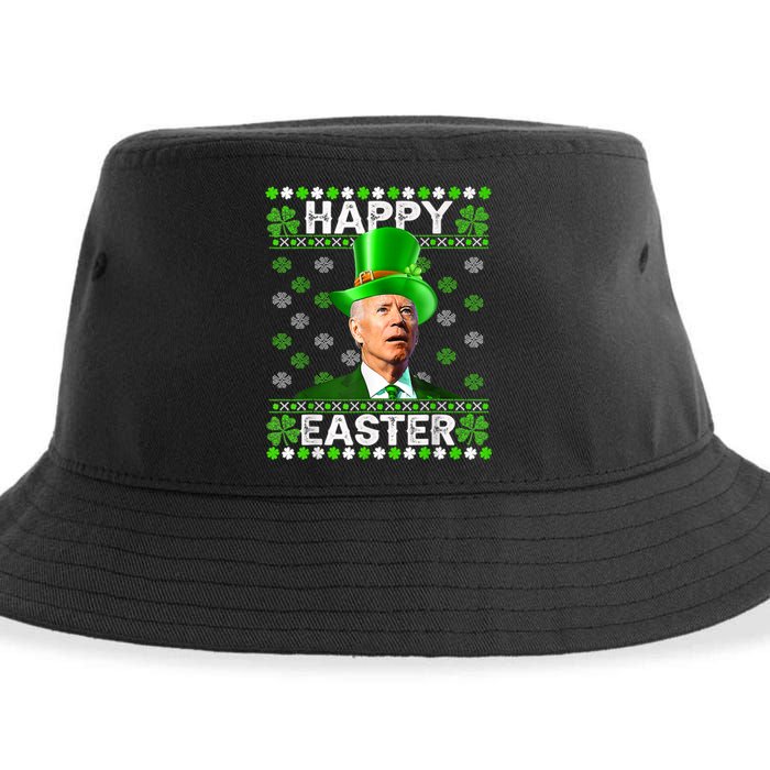 Joe Biden Easter Confused St Patricks Day Funny Biden Sustainable Bucket Hat