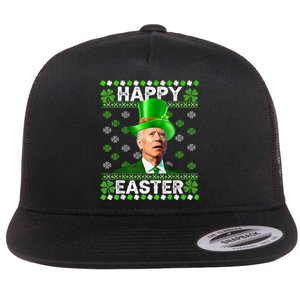 Joe Biden Easter Confused St Patricks Day Funny Biden Flat Bill Trucker Hat