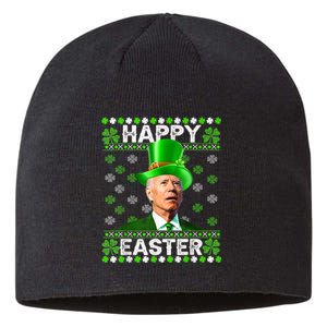 Joe Biden Easter Confused St Patricks Day Funny Biden Sustainable Beanie