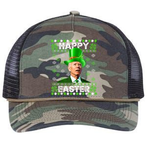 Joe Biden Easter Confused St Patricks Day Funny Biden Retro Rope Trucker Hat Cap