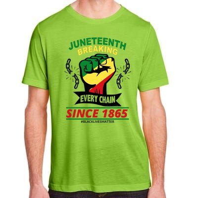 Juneteenth Breaking Every Chain Since 1865 Adult ChromaSoft Performance T-Shirt