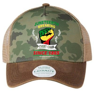 Juneteenth Breaking Every Chain Since 1865 Legacy Tie Dye Trucker Hat