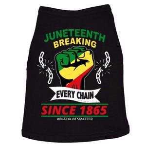 Juneteenth Breaking Every Chain Since 1865 Doggie Tank