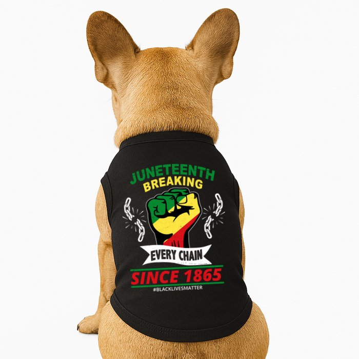 Juneteenth Breaking Every Chain Since 1865 Doggie Tank