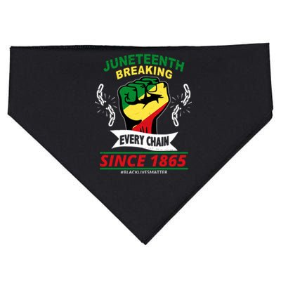 Juneteenth Breaking Every Chain Since 1865 USA-Made Doggie Bandana