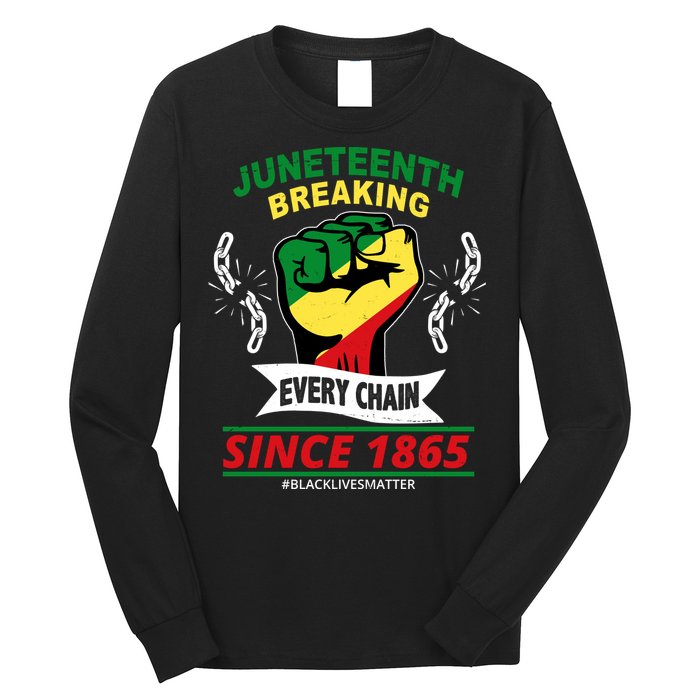 Juneteenth Breaking Every Chain Since 1865 Long Sleeve Shirt
