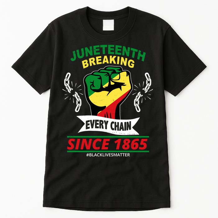 Juneteenth Breaking Every Chain Since 1865 Tall T-Shirt