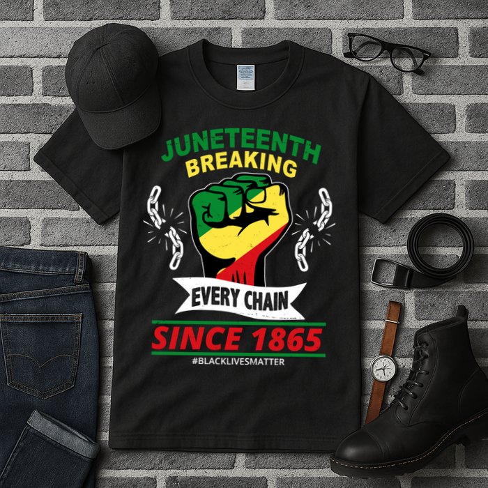 Juneteenth Breaking Every Chain Since 1865 Tall T-Shirt