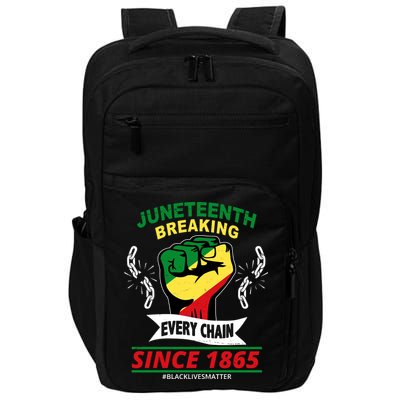 Juneteenth Breaking Every Chain Since 1865 Impact Tech Backpack