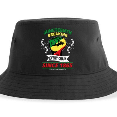 Juneteenth Breaking Every Chain Since 1865 Sustainable Bucket Hat