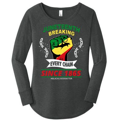 Juneteenth Breaking Every Chain Since 1865 Women's Perfect Tri Tunic Long Sleeve Shirt