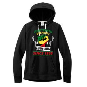 Juneteenth Breaking Every Chain Since 1865 Women's Fleece Hoodie