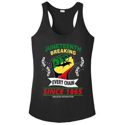 Juneteenth Breaking Every Chain Since 1865 Ladies PosiCharge Competitor Racerback Tank
