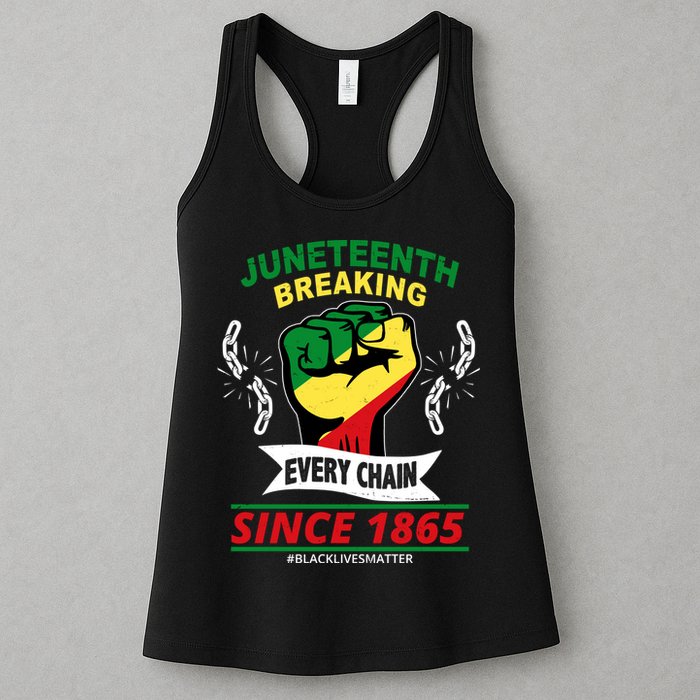 Juneteenth Breaking Every Chain Since 1865 Womens Tank Top