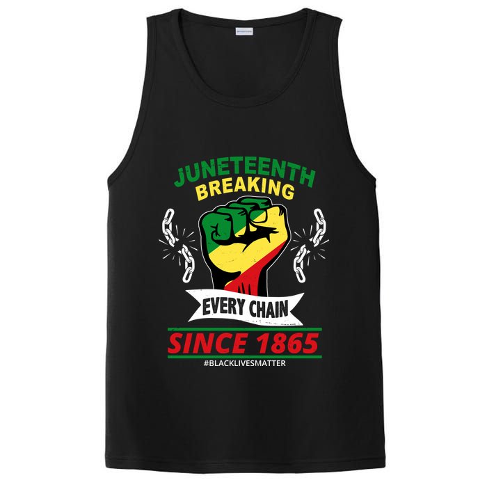 Juneteenth Breaking Every Chain Since 1865 PosiCharge Competitor Tank