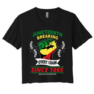 Juneteenth Breaking Every Chain Since 1865 Crop Top