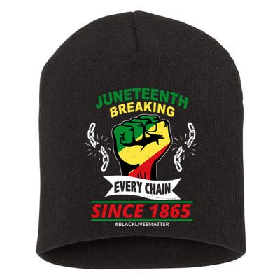 Juneteenth Breaking Every Chain Since 1865 Short Acrylic Beanie