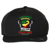 Juneteenth Breaking Every Chain Since 1865 Wool Snapback Cap