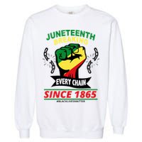 Juneteenth Breaking Every Chain Since 1865 Garment-Dyed Sweatshirt