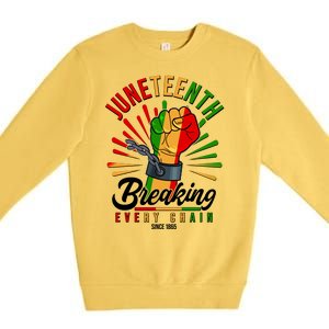 Juneteenth Breaking Every Chain Since 1865 Premium Crewneck Sweatshirt