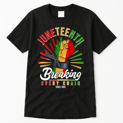 Juneteenth Breaking Every Chain Since 1865 Tall T-Shirt