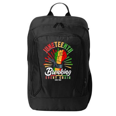 Juneteenth Breaking Every Chain Since 1865 City Backpack