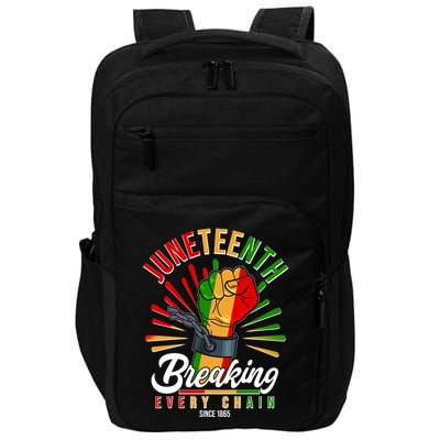 Juneteenth Breaking Every Chain Since 1865 Impact Tech Backpack