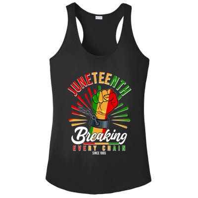 Juneteenth Breaking Every Chain Since 1865 Ladies PosiCharge Competitor Racerback Tank