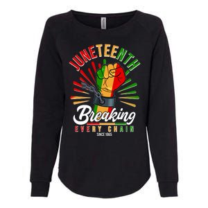 Juneteenth Breaking Every Chain Since 1865 Womens California Wash Sweatshirt