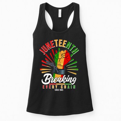Juneteenth Breaking Every Chain Since 1865 Womens Tank Top