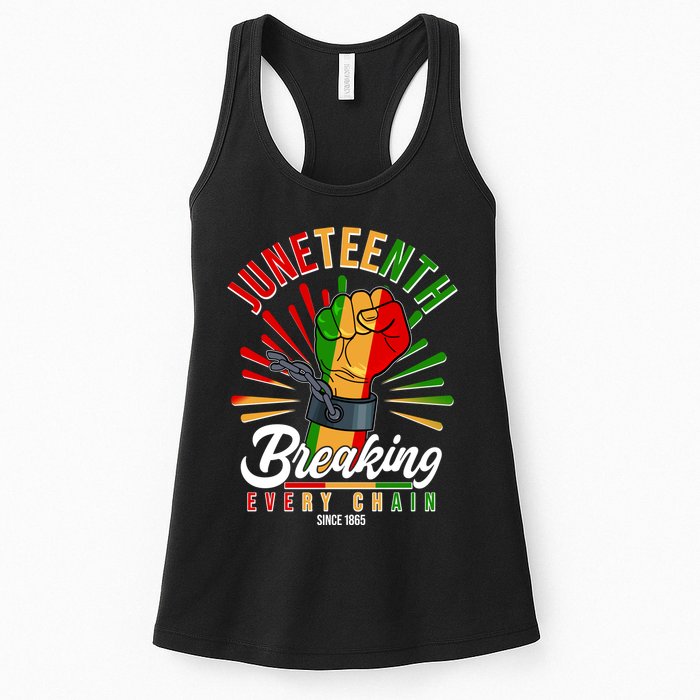 Juneteenth Breaking Every Chain Since 1865 Womens Tank Top