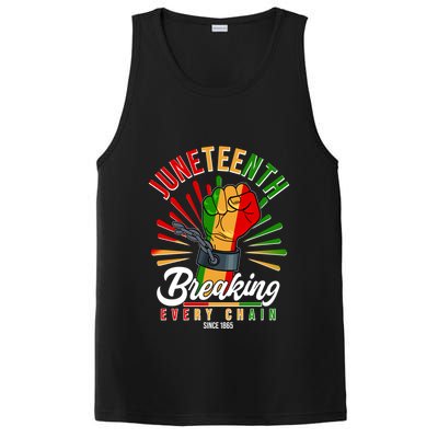 Juneteenth Breaking Every Chain Since 1865 PosiCharge Competitor Tank