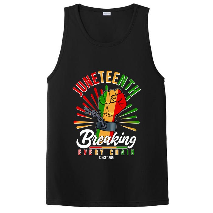 Juneteenth Breaking Every Chain Since 1865 PosiCharge Competitor Tank