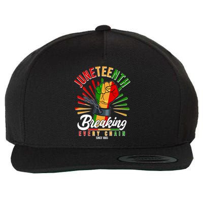 Juneteenth Breaking Every Chain Since 1865 Wool Snapback Cap