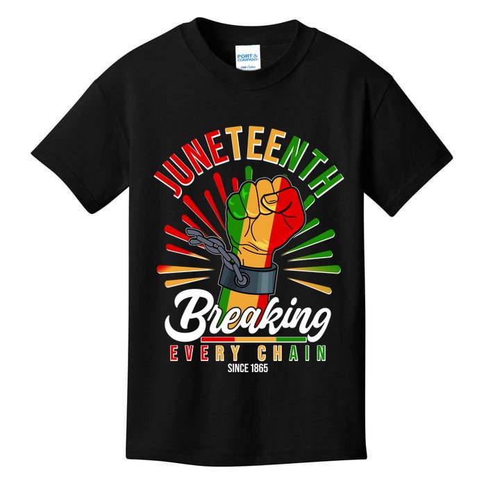 Juneteenth Breaking Every Chain Since 1865 Kids T-Shirt