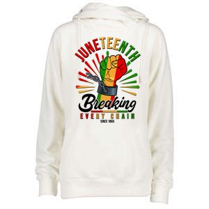 Juneteenth Breaking Every Chain Since 1865 Womens Funnel Neck Pullover Hood