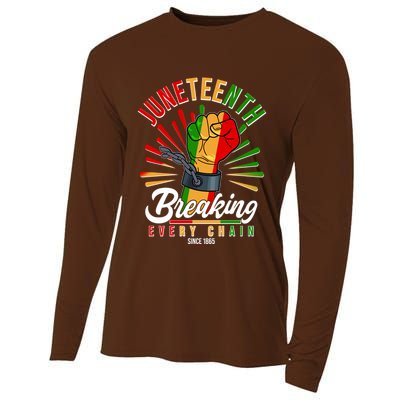 Juneteenth Breaking Every Chain Since 1865 Cooling Performance Long Sleeve Crew