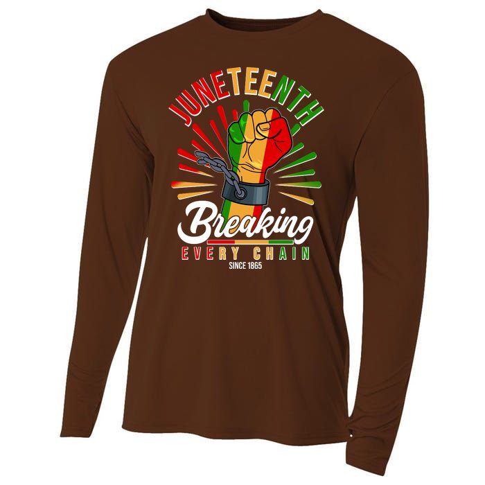 Juneteenth Breaking Every Chain Since 1865 Cooling Performance Long Sleeve Crew