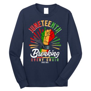 Juneteenth Breaking Every Chain Since 1865 Long Sleeve Shirt