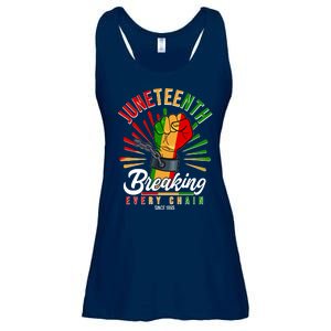 Juneteenth Breaking Every Chain Since 1865 Ladies Essential Flowy Tank