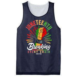 Juneteenth Breaking Every Chain Since 1865 Mesh Reversible Basketball Jersey Tank