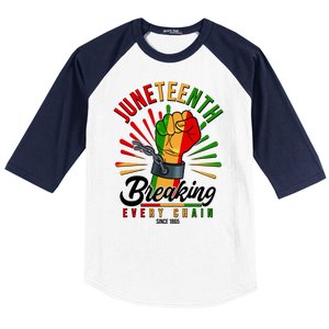 Juneteenth Breaking Every Chain Since 1865 Baseball Sleeve Shirt