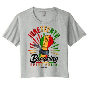 Juneteenth Breaking Every Chain Since 1865 Women's Crop Top Tee